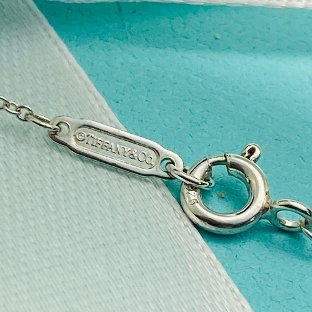 Tiffany & Co Atlas Circle Necklace Sterling Silver 925 16” Retired w/ Box nice - Picture 6 of 9